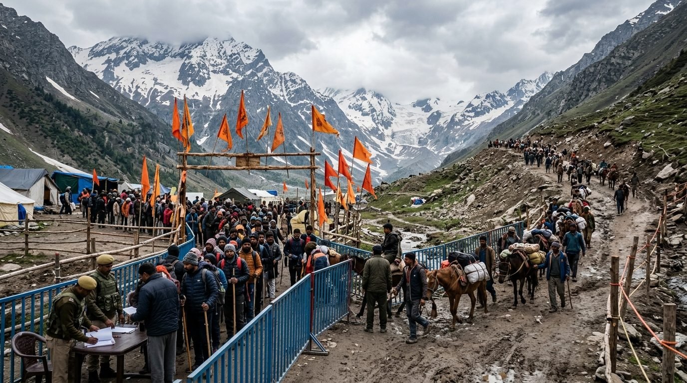Illustrative image for the story: Amarnath Yatra 2026 Set for July Start as Registrations and Security Tighten