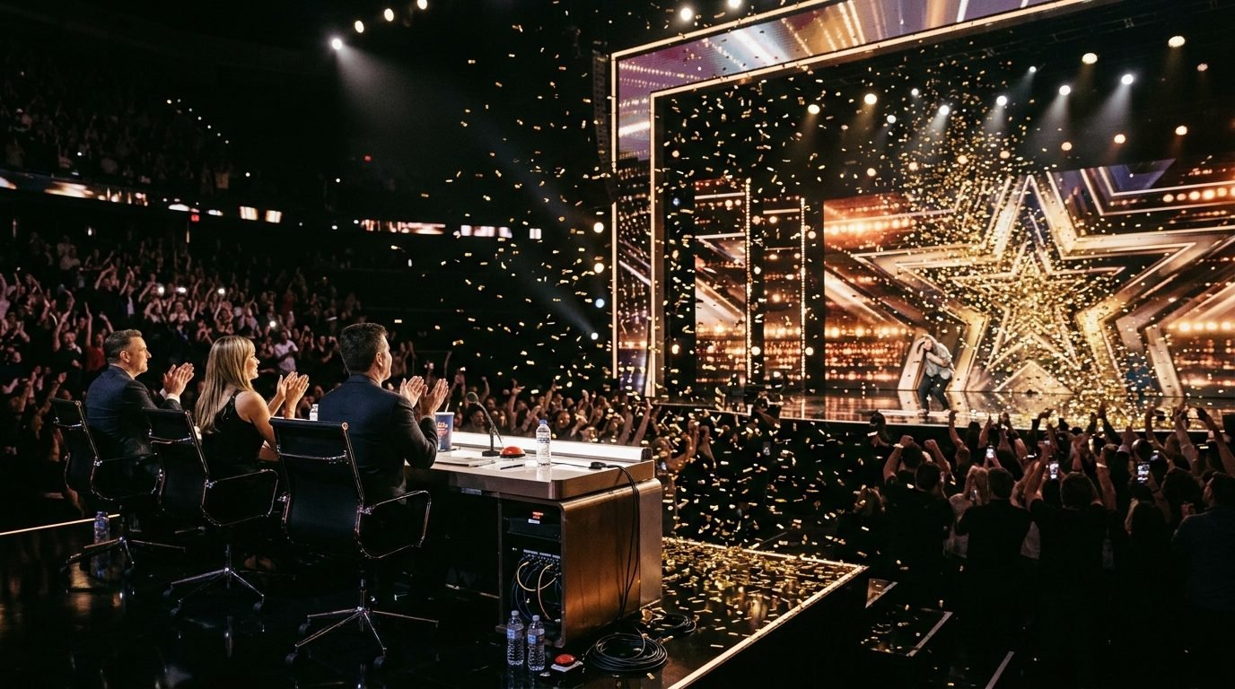 Illustrative image for the story: Tears, Twists and Three Golden Buzzers: America's Got Talent Roars Back for Season 21 With a 14-Year-Old Singer Stealing the Night