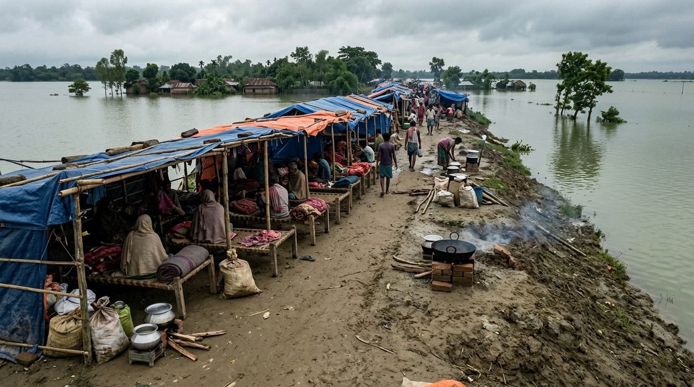 Illustrative image for the story: Assam Floods Worsen As Barak Valley Reels And Lakhs Take Shelter