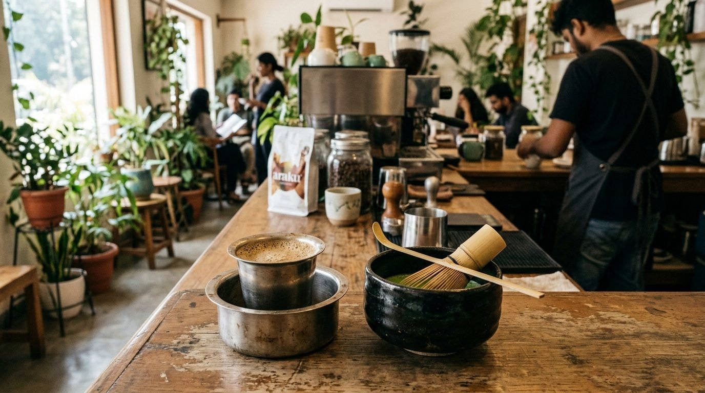 Illustrative image for the story: Filter Kaapi Meets Matcha: How Bengaluru's Cafes Outgrew the Third Wave in 2026
