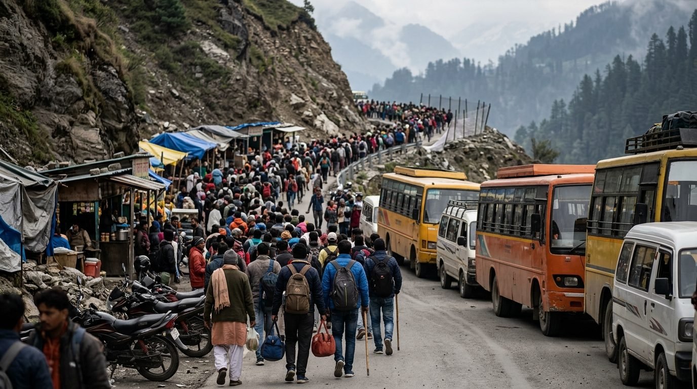 Illustrative image for the story: Char Dham Yatra Crosses 20 Lakh Pilgrims as Kedarnath Rush Sets Records