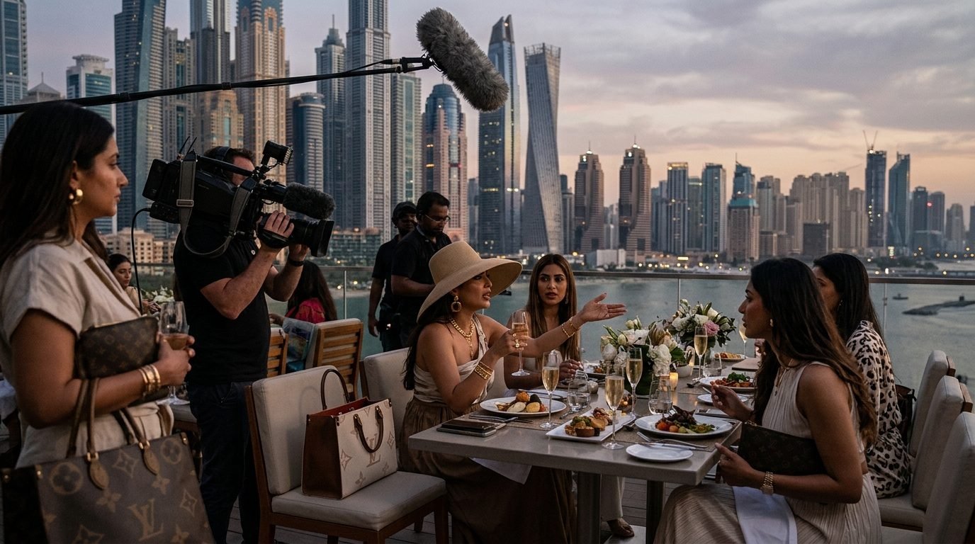 Illustrative image for the story: Brunches, Birkins and Big Egos: Netflix's Desi Bling Drops Karan Kundrra and Tejasswi Prakash Into Dubai's Glittering Expat Elite
