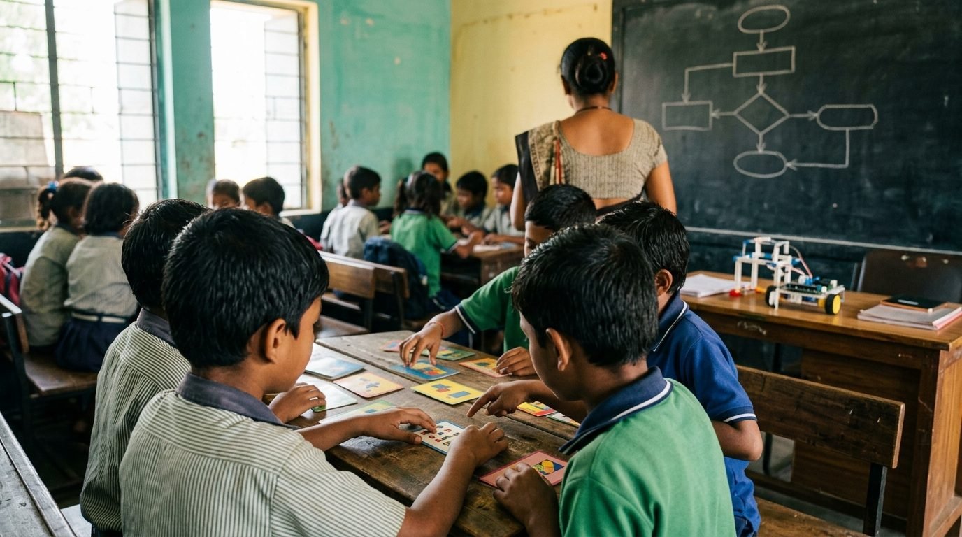 Illustrative image for the story: India to teach AI and computational thinking from Class 3 in new school curriculum