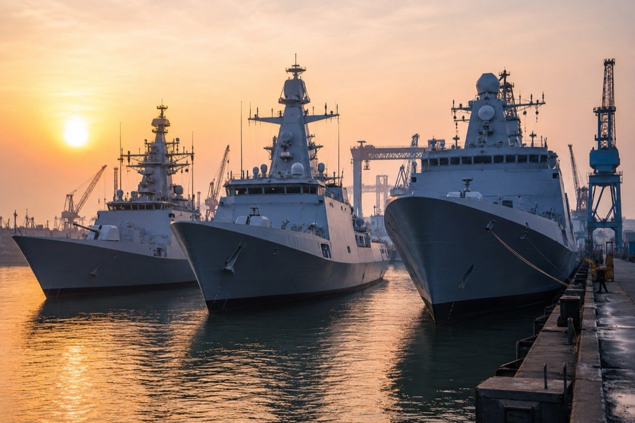Indian Navy commissioning ceremony for INS Dunagiri, INS Agray and INS Sanshodhak in Kolkata