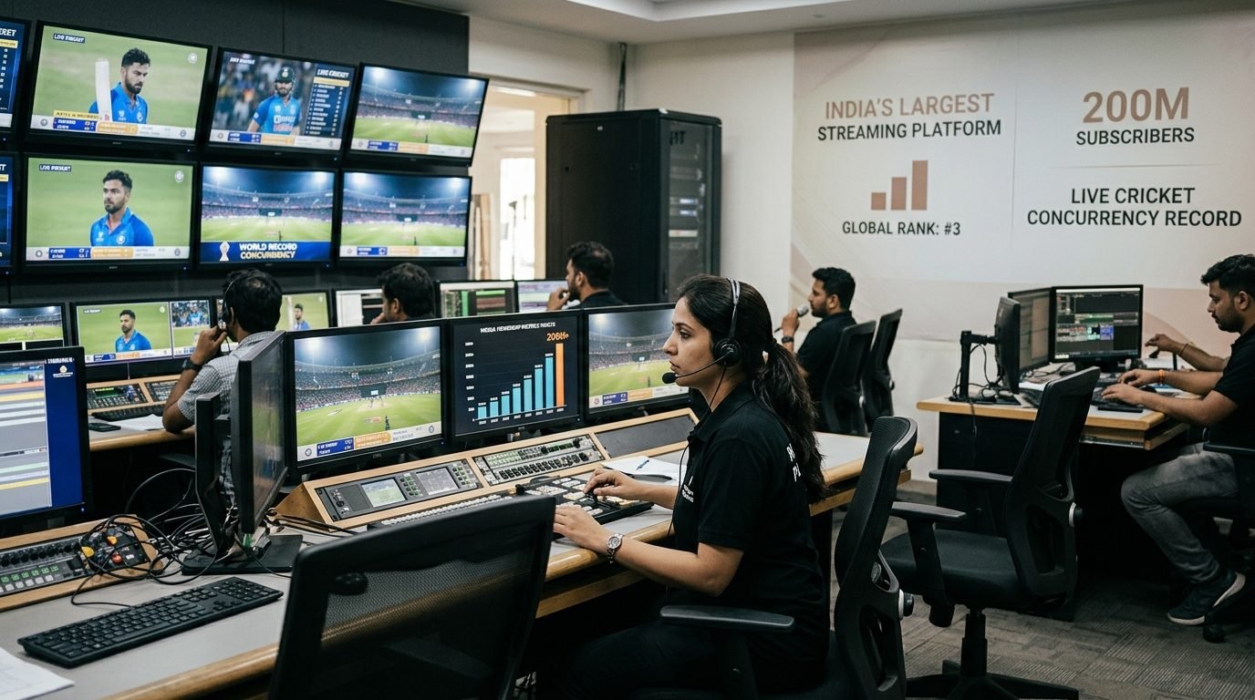 Illustrative image for the story: JioHotstar Vaults to Third Globally: 200 Million Subscribers and a Concurrency World Record