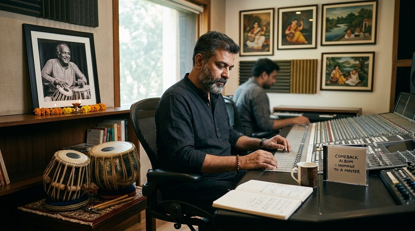 Illustrative image for the story: Karsh Kale Returns With 'Dust', a Comeback Album a Decade in the Making and a Tribute to Zakir Hussain