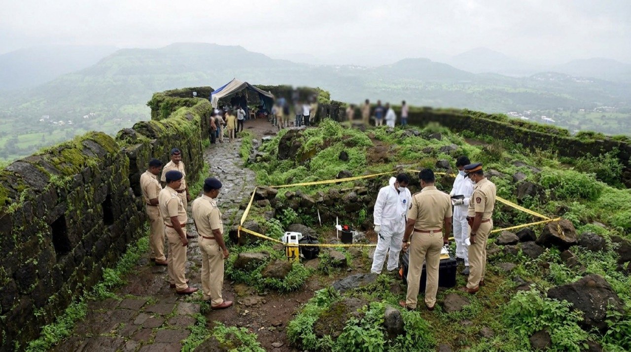 Lohagad Fort near Pune in Maharashtra, the heritage hill-fort area where police are investigating a death and examining a possible conspiracy.