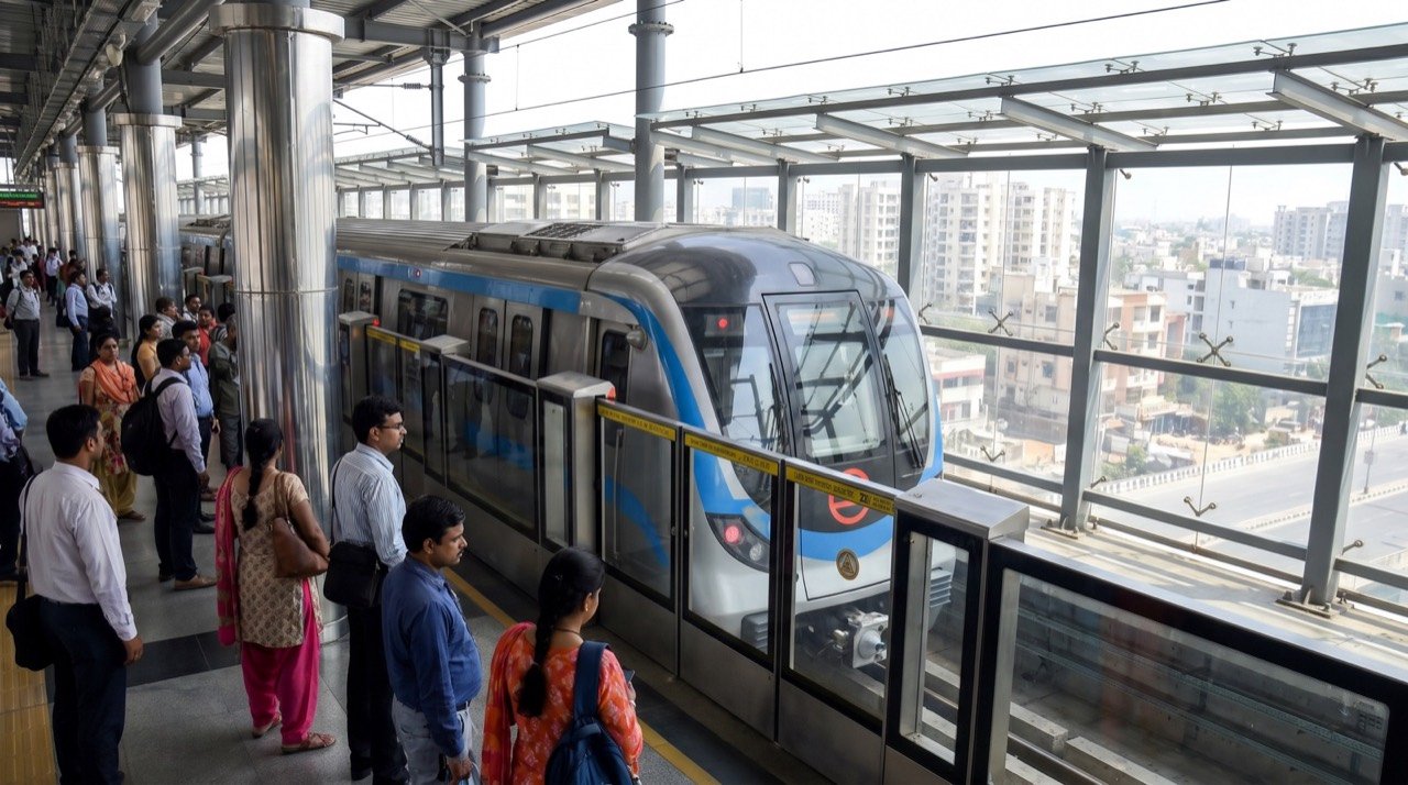 Illustrative image for the story: Chennai Metro readies its first double-decker corridor along Arcot Road