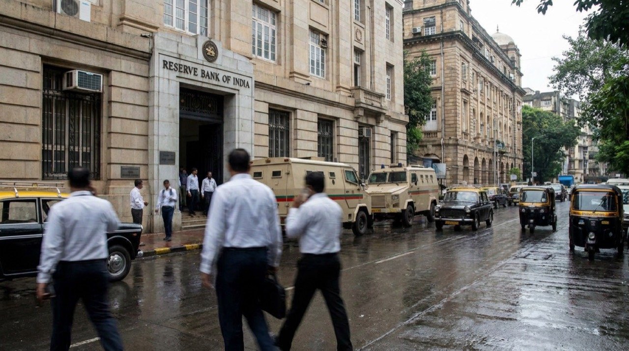 Reserve Bank of India headquarters in Mumbai, representing monetary policy and domestic liquidity management