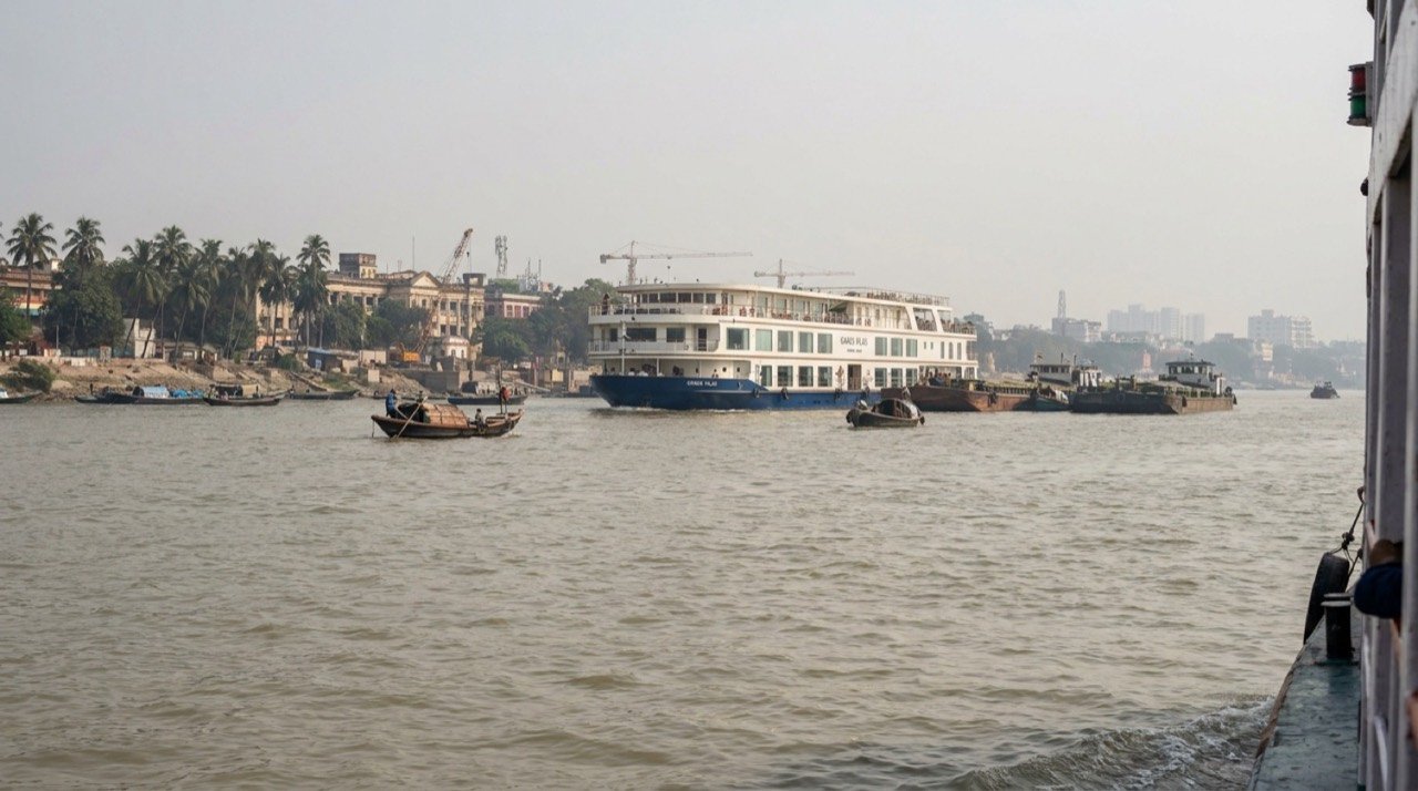 A leisure cruise vessel on Indian waters illustrating the Waterways Leisure Tourism IPO seeking growth capital